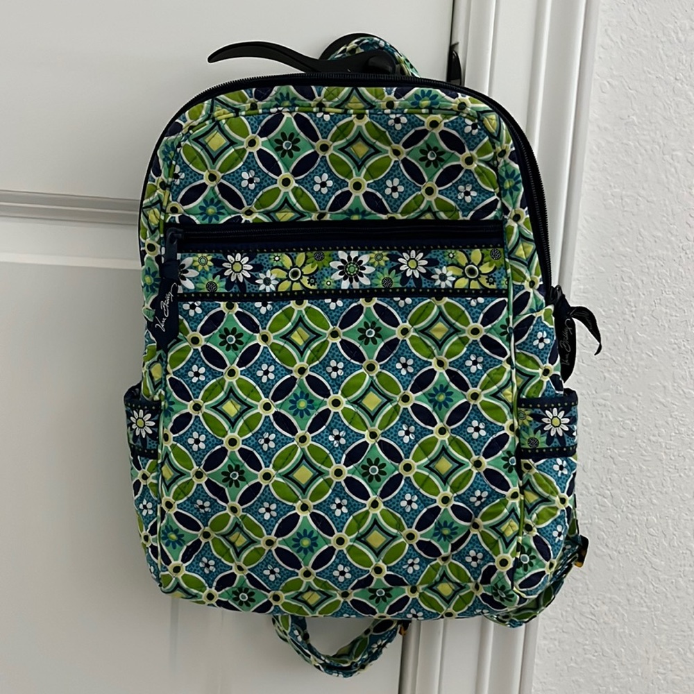 Green/Blue Floral Vera Bradley Backpack